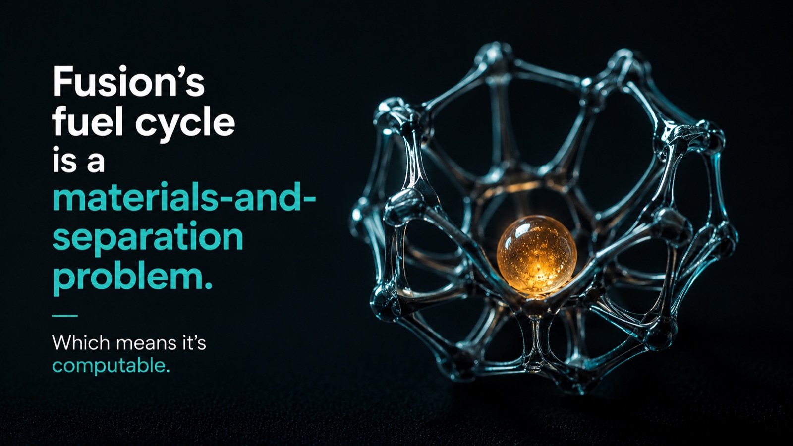 Fusion's fuel cycle is a separation problem